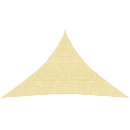 Sonnensegel，Sonnenschutzsegel 160 g/m² Beige 3,5×3,5×4,9 m HDPE vidaXL