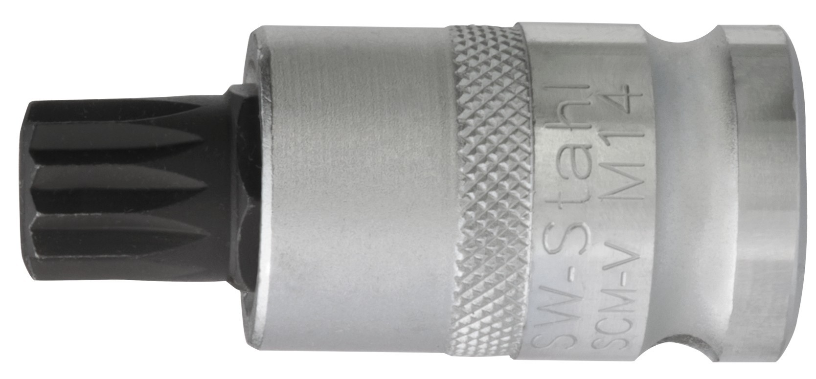 SWSTAHL Schraubendreheinsatz, 1/2', Innenvielzahn, M14 x 53 mm Steckschlüsseleinsatz 05306L Image
