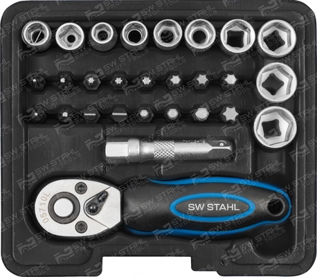SWSTAHL Steckschlüsselsatz Steckschlüsselsatz, 1/4, 29-teilig S2143