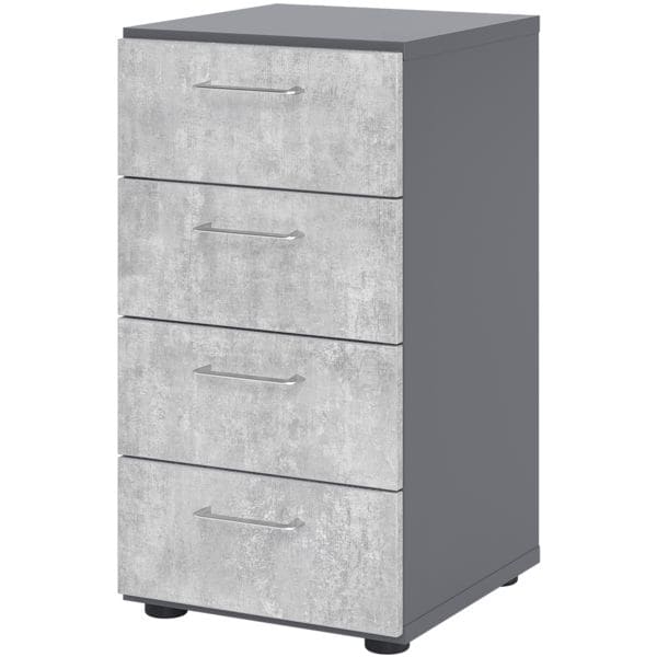 HAMMERBACHER Schubladenschrank »Z-Line« 4 Schübe grau, 40x74.8x42 cm