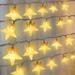 Joiedomi 39Ft Warm White Polyester 100 Count LED Star String Lights, Christmas Lights, Indoor Outdoor Christmas Decorations