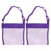 2pcs Mesh Beach Bag, Small Sand Backpack Sea Shell Tote Bags with Straps, Purple