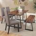 Rustic Modern Design Live Edge Wood Dining Set