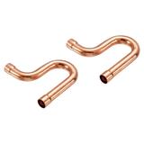 2pcs Copper P-Trap Pressure Pipe Fitting Tubing Plumbing Supply 16mm OD