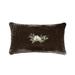 HiEnd Accents Stella Western Floral Embroidered Faux Silk Velvet Pillow