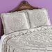 Wavy Tufted Medallion Ruffled Edge Chenille Pillow Sham