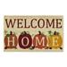 Orange Beige "Welcome Home" Pumpkins Rectangular Coir Door Mat 30"x18"