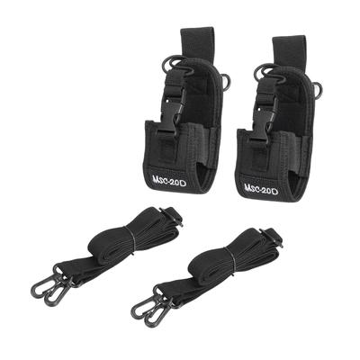 Multi-Function MSC-20D Nylon Bag Radio Transceiver Walkie Talkie Pouch 2pcs - Black