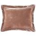 HiEnd Accents Stella Faux Silk Velvet Flanged Dutch Euro Pillow, 27"x39"