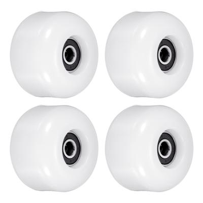 54mm Skateboard Wheel with Bearings ABEC-9 Street Wheels Cruiser 85A, White 4pcs