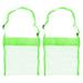 2pcs Mesh Beach Bag, Small Sand Backpack Sea Shell Tote Bags with Straps, Green