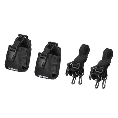 Multi-Function MSC-20B Nylon Bag Radio Transceiver Walkie Talkie Pouch 2pcs - Black