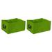 2Pcs Fabric Plant Grow Bags with Handles, 15.7"x11.8"x7.9" Planter Pots Green