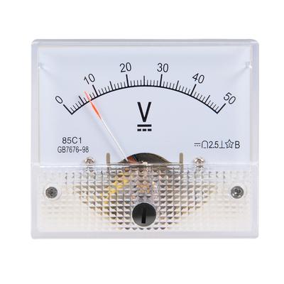 DC 0-50V Analog Panel Voltage Gauge Volt Meter 85C1 2.5% Error - DC 0-50V