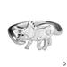 Dinosaur Silver Band Ring Adjustable Love Gift Dainty Women Men Jewelry AU J9R3