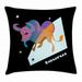 Zodiac Taurus Throw Pillow Cushion Cover Abstract Astrology Animal Day and Night Theme Cosmos Universe Energy Stars Decorative Square Accent Pillow Case 16 X 16 Inches Multicolor by Ambesonne