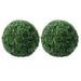 Frcolor Ball Artificial Topiary Plant Grass Balls Boxwood Hanging Decorative Plants Faux Fake Outdoor Ceiling Simulated Greenery