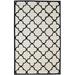 Hand Tufted Ivory Wool Rug 5 X 8 Modern Moroccan Trellis Room Size Carpet