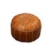 Morrocan Pouf Ottoman Cover 55x30cm Foot Rest Cover Embroider Craft Ottoman Pouf Brown-C