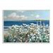 Stupell Industries Beautiful White Flower Bush Seaside Fence Ocean View Paintings Unframed Art Print Wall Art 19x13 by Sally Swatland