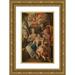 Balthasar Scabina de Rossa 17x24 Gold Ornate Framed and Double Matted Museum Art Print Titled - The Holy Family with the Infant Saint John the Baptist and Angels