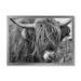 Designart Close Up Of Scottish Cow On Moorland II Farmhouse Framed Art Print