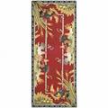 SAFAVIEH Chelsea Lanford Rooster Wool Runner Rug Burgundy 2 6 x 6