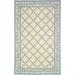 SAFAVIEH Chelsea Alecia Geometric Borders Wool Area Rug Ivory/Light Blue 6 x 9