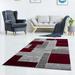 Verena Geometric 2 x 3 ft. Scatter Rectangle Area Rug Red & Gray
