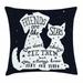 Dog Throw Pillow Cushion Cover Friends are Like Stars Quote with Silhouette of Pets on a Space Themed Backdrop Decorative Square Accent Pillow Case 16 X 16 Inches Indigo and White by Ambesonne