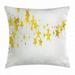 Gold and White Throw Pillow Cushion Cover Abstract Christmas Themed Outer Space Vibrant Stars Line Like Image Decorative Square Accent Pillow Case 20 X 20 Inches Yellow and White by Ambesonne