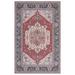 SAFAVIEH Tucson Martha Traditional Machine Washable Area Rug 5 x 8 Red/Navy