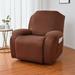 CUH Washable Couch Cover Recliner Armchair Cover Plain Stretch Slipcover Solid Color Sofa Covers Furniture Protector Red Brown 3 Seat