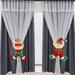 2 Pieces Christmas Curtain Buckles Santa Snowman Curtain Holdback Fastener Tiebacks for Christmas Ornaments Wine Bottle Topper Xmas Home Decor Window Accessories