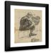 Edwin White 12x14 Black Modern Framed Museum Art Print Titled - Unidentified Figure Sketch for Signing of the Compact in the Cabin of The Mayflower
