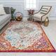 Harper HY50Q Amelia Blush Abstract Vintage White Area Rug 5 3 x 7 0