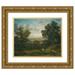 Patrick Nasmyth 18x15 Gold Ornate Wood Frame and Double Matted Museum Art Print Titled - View of Greenwich from Charlton Wood Near Woolwich