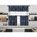3S Brother s Kitchen Valance BOHO Printed Set of 3 Hanging Rod Pocket & Back Tab Window DÃ©cor Valances Tiers CafÃ© Curtains -Made in Turkey 0032( Navy Blue 50 x14 Valance - 2 Tiers 24 x36 )