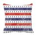 ABPHQTO 4Th Of July Stars Stripes Grunge Pillow Case Pillow Cover Pillow Protector Two Sides For Couch Bed 16x16 Inch