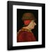 French School 16x24 Black Modern Framed Museum Art Print Titled - Profile Portrait of Louis Xi King of France (1423-1483) Wearing the Collar of the Order of Saint-Michel (circa 1470)