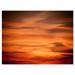 DESIGN ART Designart Dramatic Sunset Over the Sea Abstarct landscape Photographic on wrapped Canvas - Brown 20 in. wide x 12 in. high