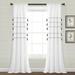 Lush Decor Farmhouse Boho Stripe Window Curtain Panels - Gray Ombre - 42 X 84