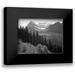 Adams Ansel 24x20 Black Modern Framed Museum Art Print Titled - Trees Bushes and Mountains Glacier National Park Montana - National Parks and Monuments 1941