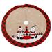 dianhelloya Christmas Tree Skirt Red Black Plaid Comfortable Reusable Anti-fade Fastener Tape Scene Layout Round Party Decoration 2022 Xmas Santa Snowman Doll Tree Floor Mat Party Supplies