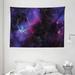 Space Tapestry Nebula Dark Galaxy with Luminous Stars and Cosmic Rays Astronomy Explore Theme Wall Hanging for Bedroom Living Room Dorm Decor 80W X 60L Inches Magenta Blue by Ambesonne