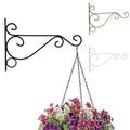 Yirtree Iron Wall Hooks Plant Hanger Bracket Decorative Coat Hook for Hanging Planter Lanterns Mason Jar Bird Feeders Wind Chimes Hat Indoor Outdoor Rustic Home Decor