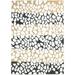 Off-White Wool Rug 5X6 Modern Hand Tufted Scandinavian Abstract Room Size Carpet