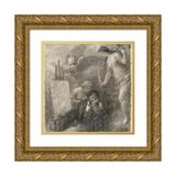 Henri Fantin-Latour 12x12 Gold Ornate Wood Frame and Double Matted Museum Art Print Titled - The Artist s Discouragement (The Discouraged Artist) (1895)