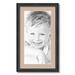 ArtToFrames 14x24 Matted Picture Frame with 10x20 Single Mat Photo Opening Framed in 1.25 Black Stain on Solid Red Oak and 2 Grey Beige Mat (FWM-4083-14x24)
