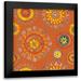 Nai Danhui 20x20 Black Modern Framed Museum Art Print Titled - Floursack Autumn Pattern VC